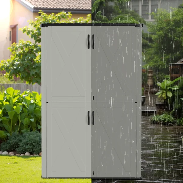 Patiowell 50 Cu.ft Outdoor Storage Cabinet, Beige