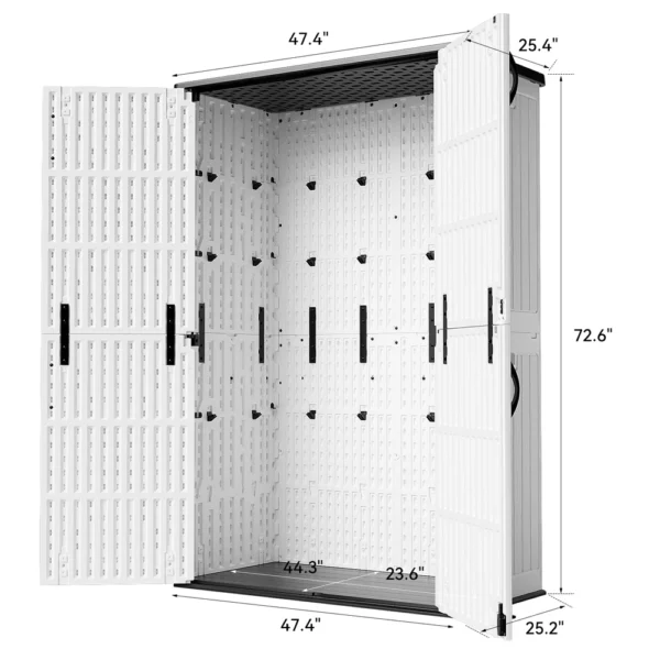 Patiowell 50 Cu.ft Outdoor Storage Cabinet, White