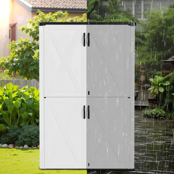 Patiowell 50 Cu.ft Outdoor Storage Cabinet, White