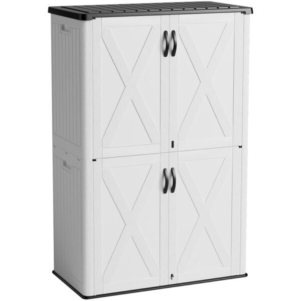 Patiowell 50 Cu.ft Outdoor Storage Cabinet, White